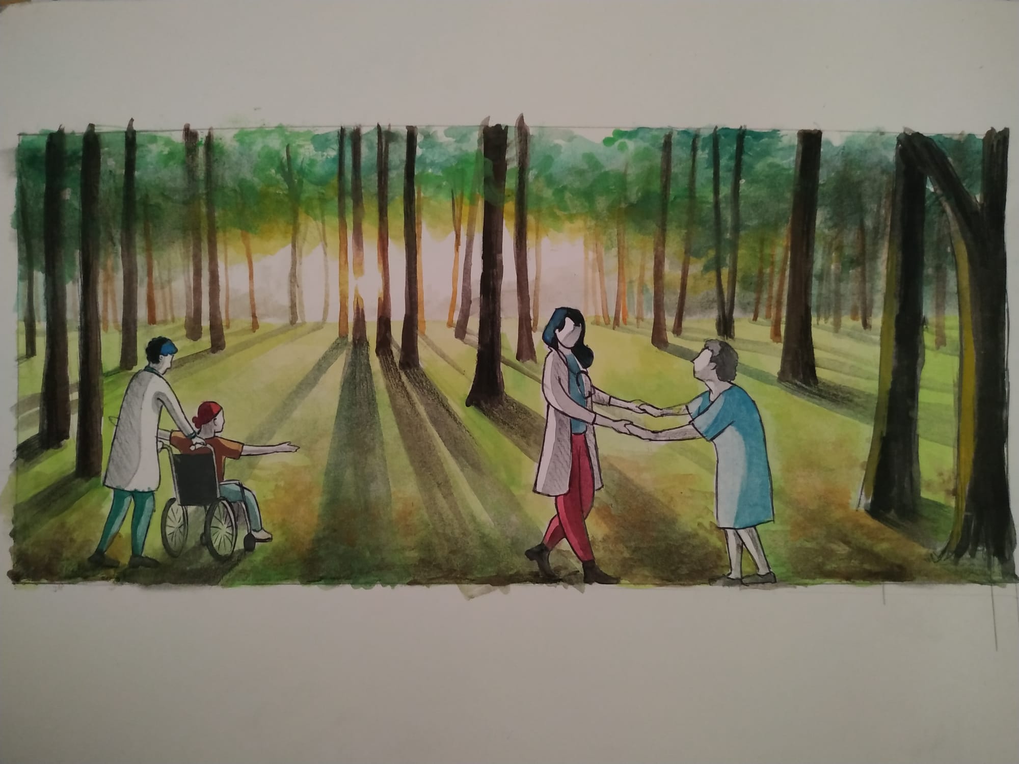 Mural sobre Cuidados Paliativos en Hospital El Tomillar