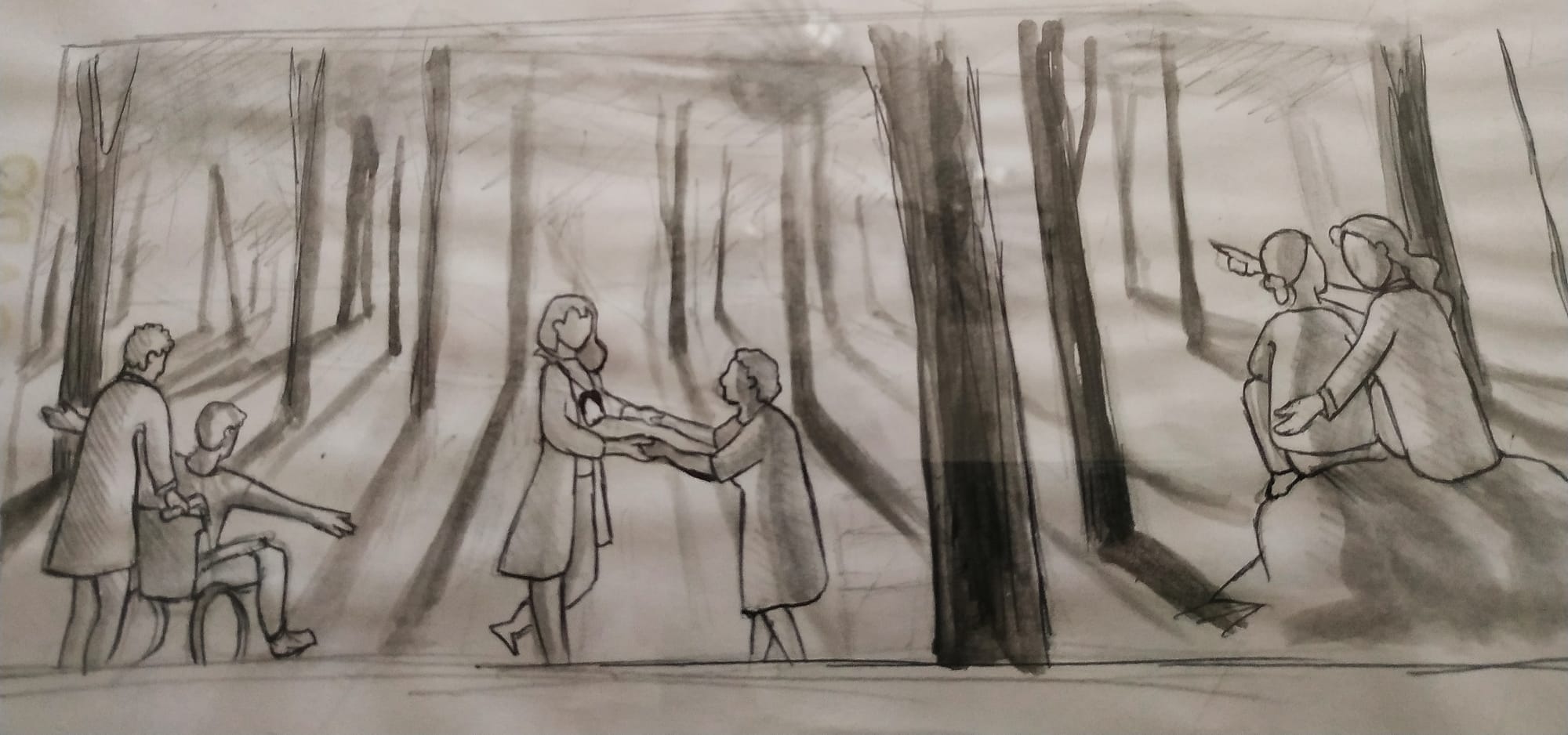 Mural sobre Cuidados Paliativos en Hospital El Tomillar