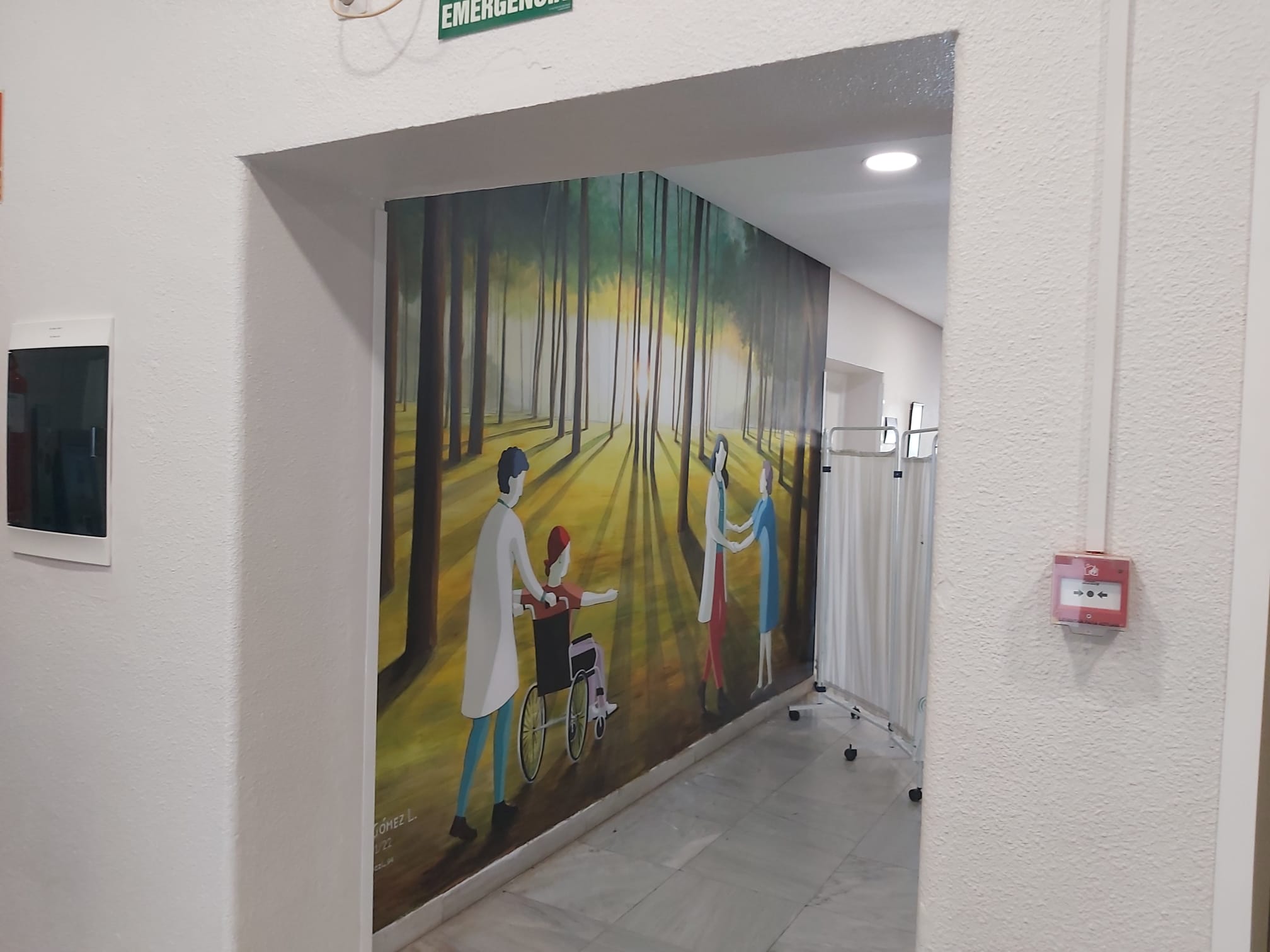 Mural sobre Cuidados Paliativos en Hospital El Tomillar