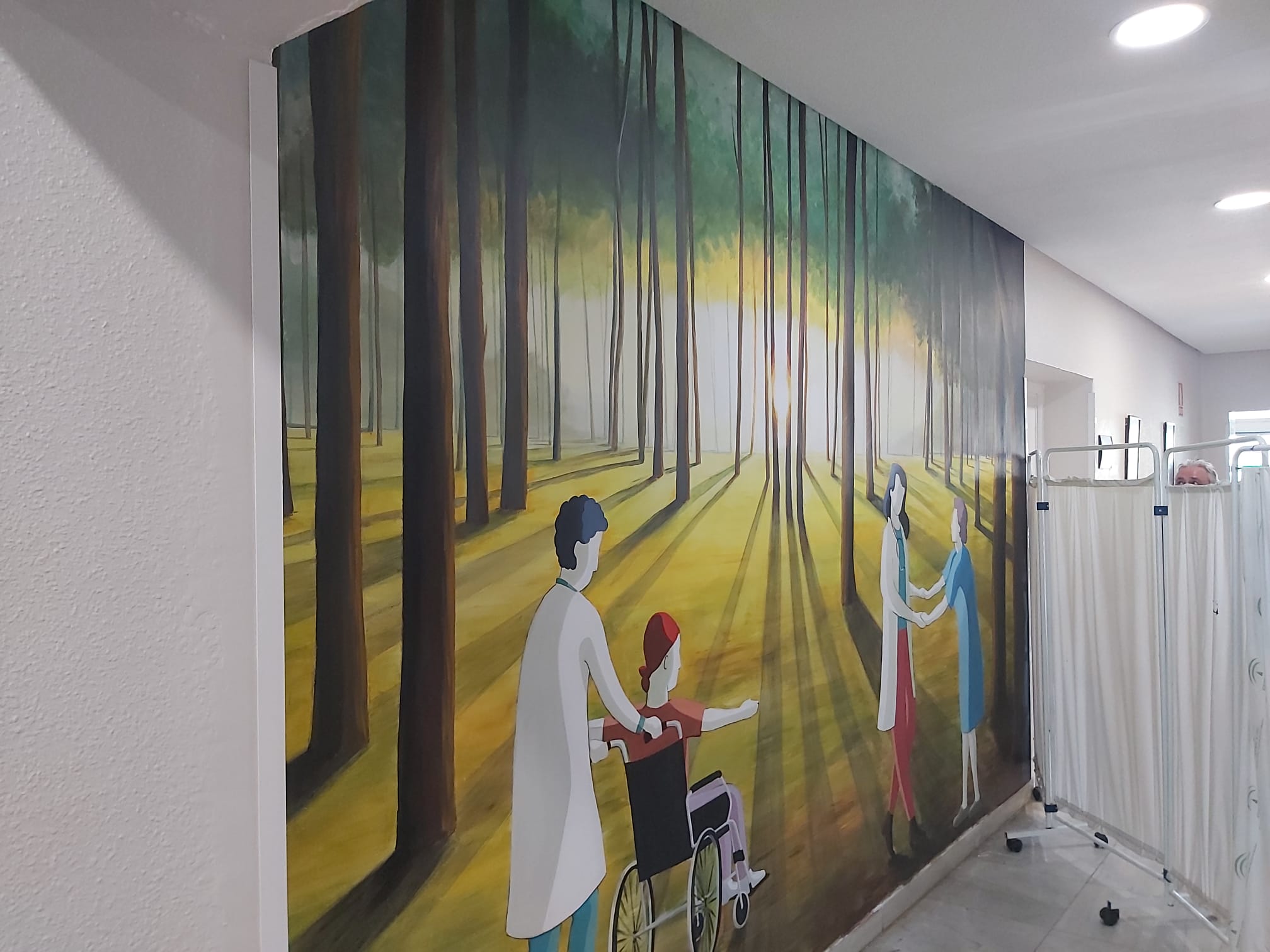 Mural sobre Cuidados Paliativos en Hospital El Tomillar